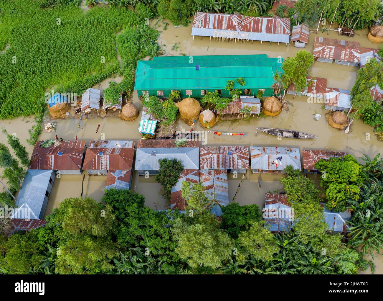 Flood affected villages in Bangladesh Stock Photo Alamy