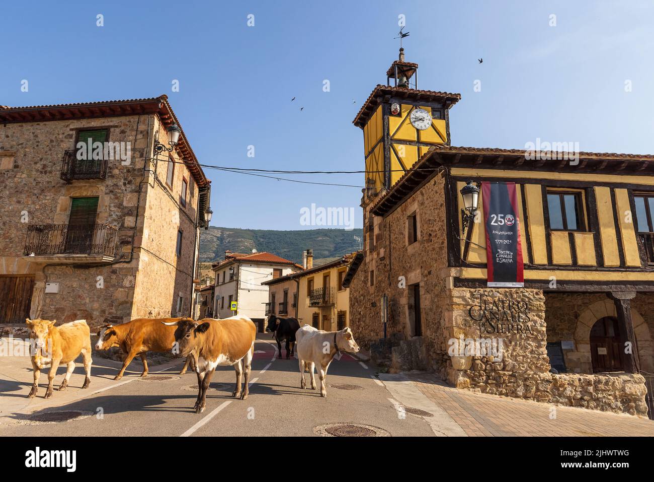 Theatre of Canales. Canales de la Sierra village. Alto Najerilla