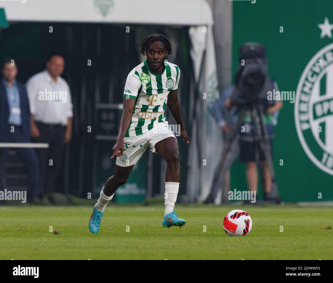 BUDAPEST, HUNGARY - JULY 24: Davide Lanzafame of Ferencvarosi TC celebrates  his goal during the UEFA Champions League Qualifying Round match between Ferencvarosi  TC and Valletta FC at Ferencvaros Stadium on July