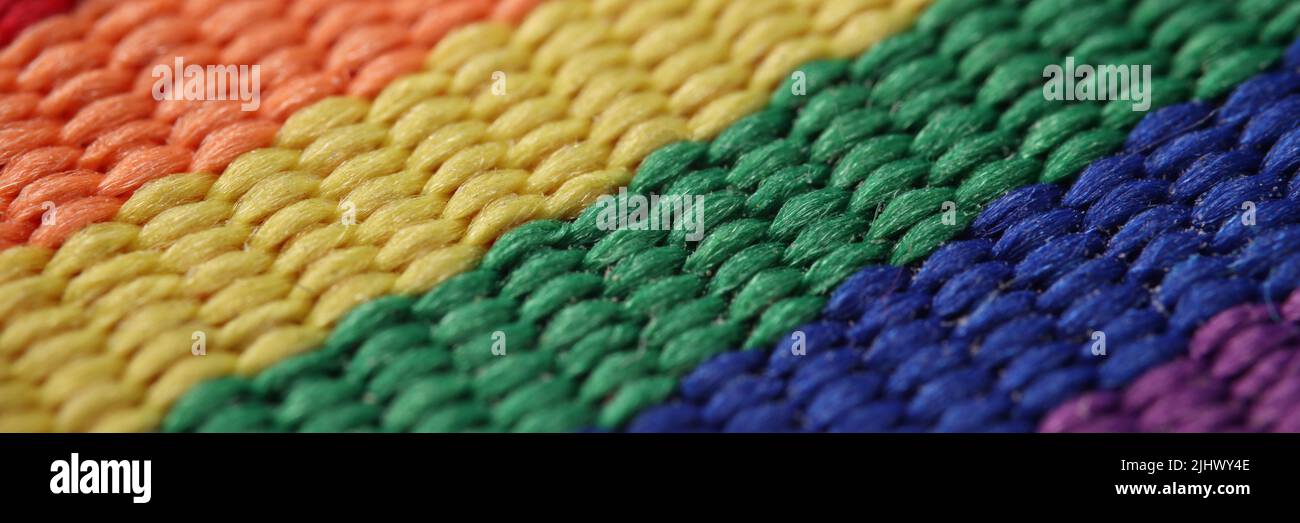 Rainbow lgbt carpet or flag symbol of bisexual homosexual gay lesbian transgender idea Stock Photo