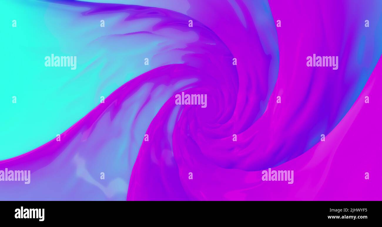 Rotation of the blades of an abstract funnel of neon colors purple and ...