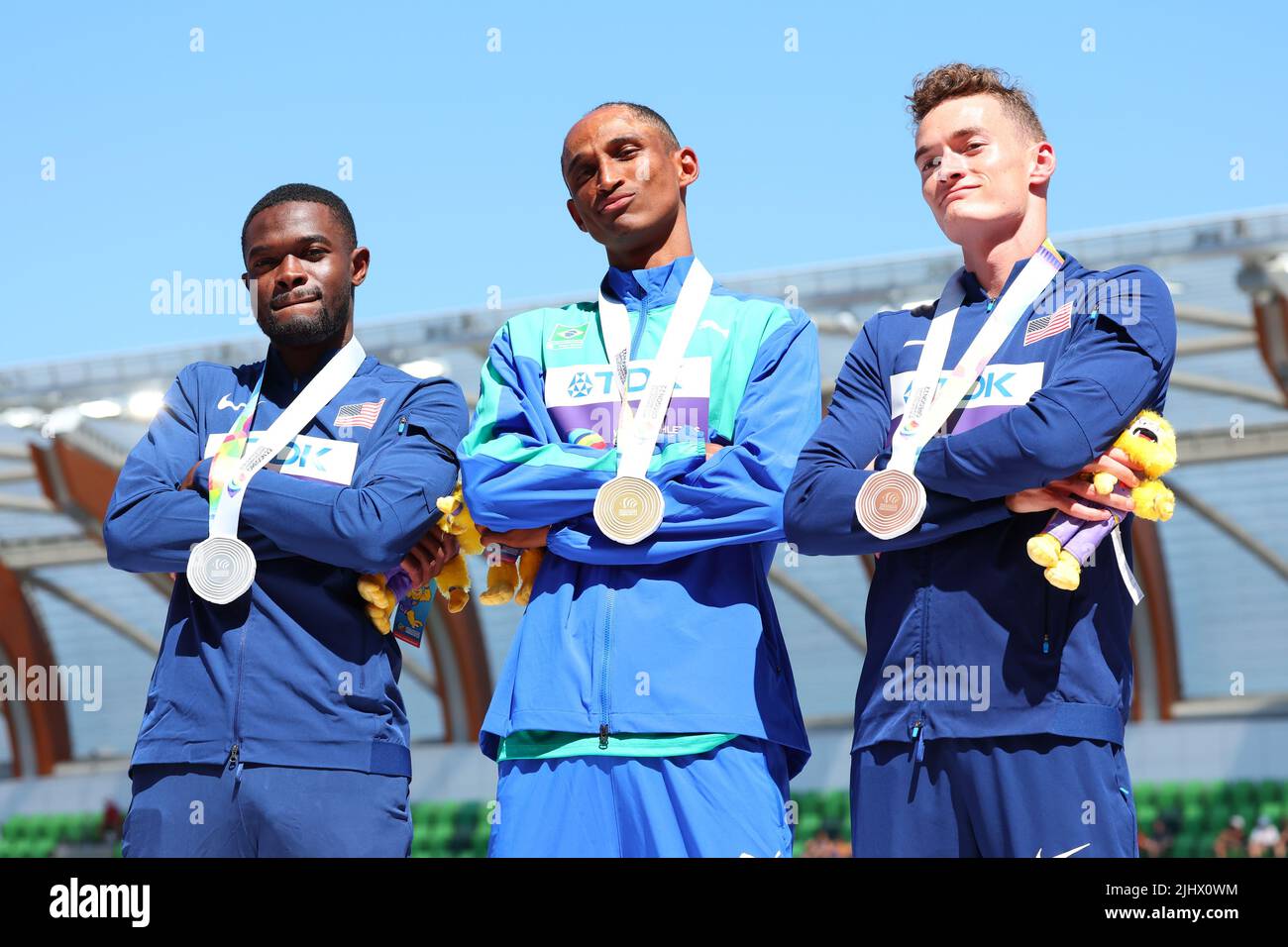 Hayward Field, Eugene, Oregon, USA. 20th July, 2022. (L-R) Rai Benjamin ...