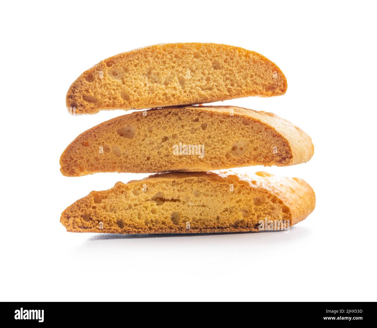 Sweet anicini cookies. Italian biscotti with anise flavor isolated on a