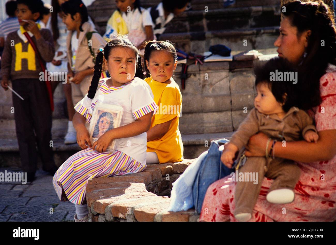 San Miguel de Allende, Mexico, photo from 1990 portrait of children Stock Photo