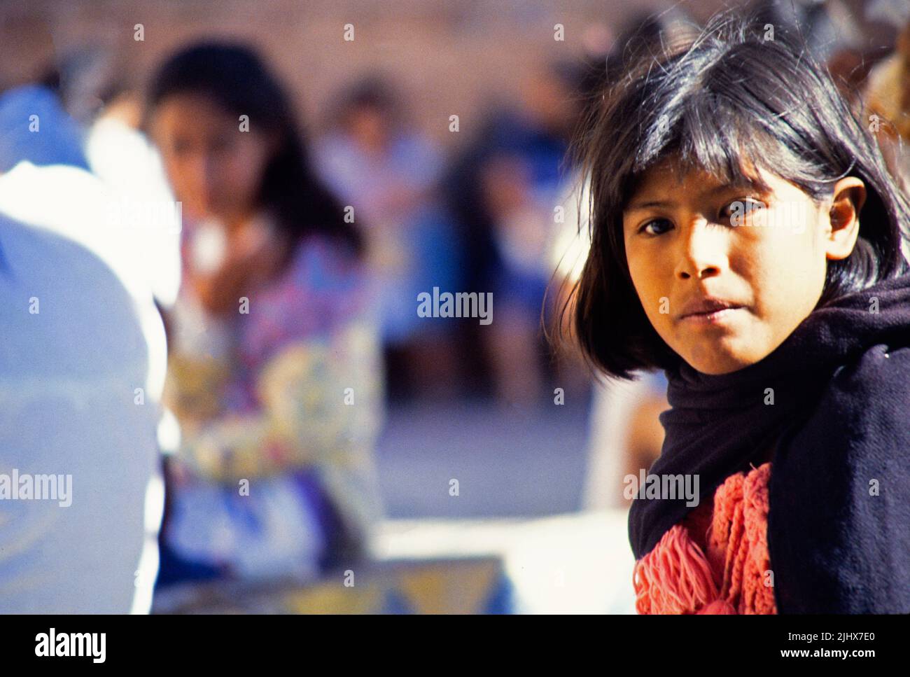San Miguel de Allende, Mexico, photo from 1990 portrait of young girl woman Stock Photo