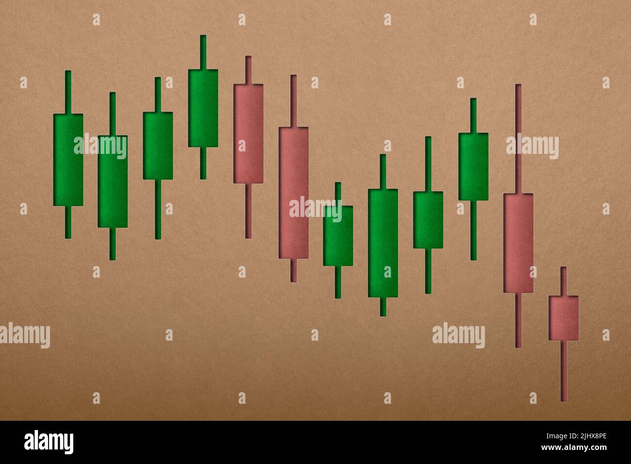Financial chart, stock market growth charts or business investment ...