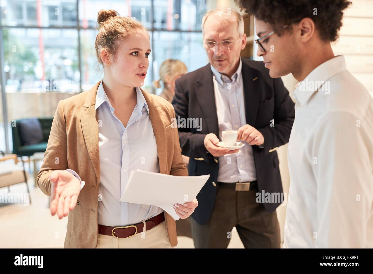 Man woman discussing business plan hi-res stock photography and images ...