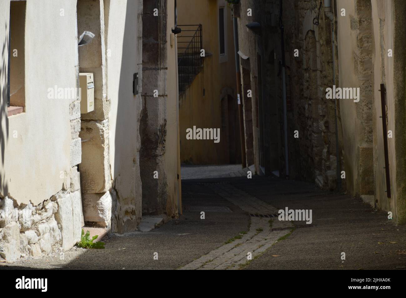 Typical french narrow street Stock Photo