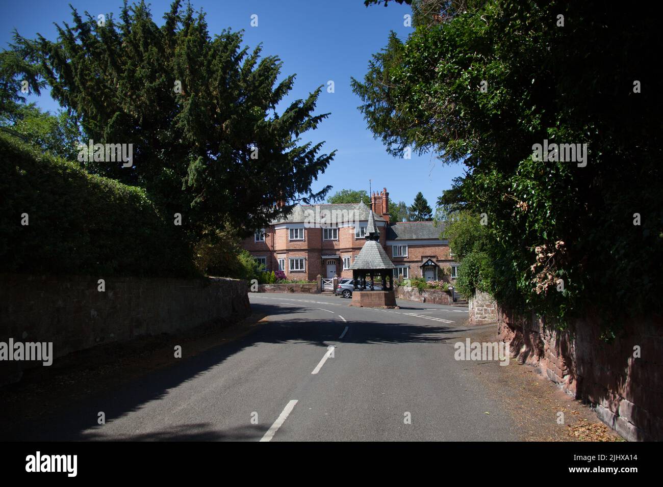 Village of Eccleston, England.Picturesque view of Eccleston’s Paddock
