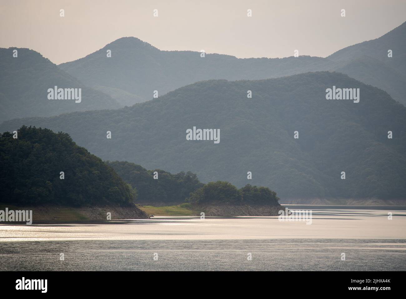 Cheongpung Lake near Jecheon city in Chungcheongbukdo province in South Korea Stock Photo