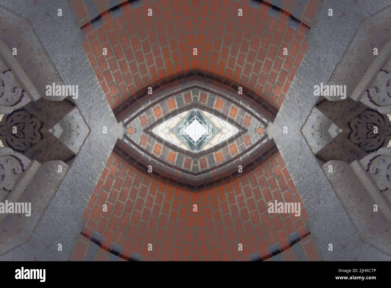 creative and art events - visionary space design of photos in geometry Stock Photo