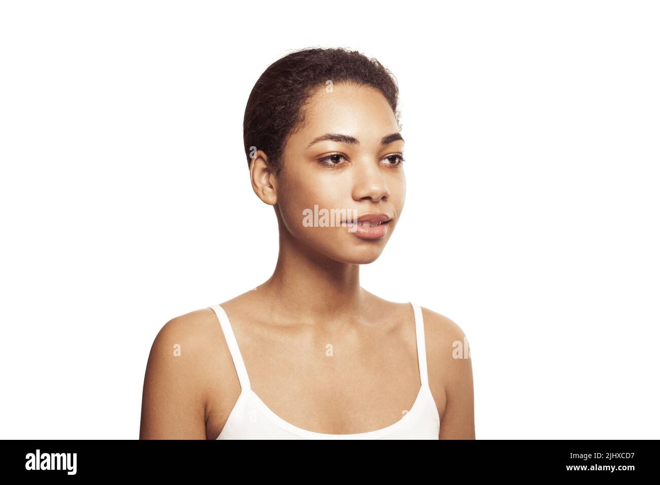 Facial treatment african woman Cut Out Stock Images & Pictures - Alamy