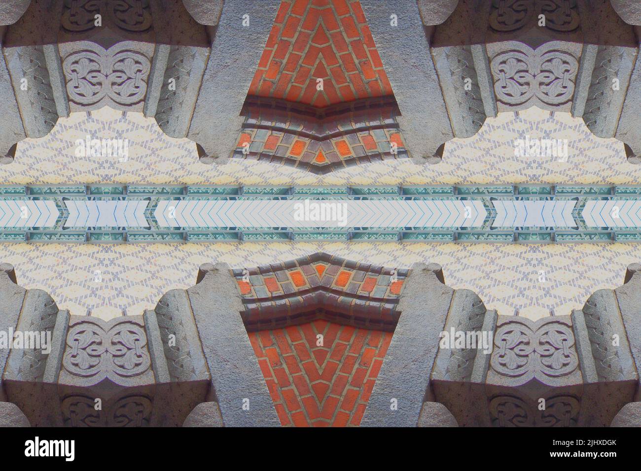 creative and art events - visionary space design of photos in geometry Stock Photo