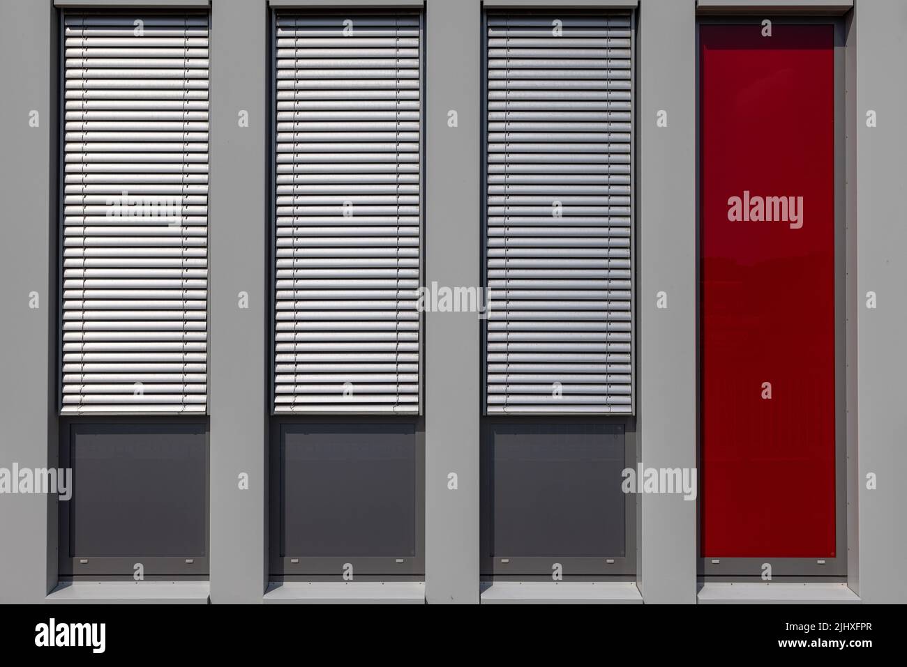 Windows with half closed shutters Stock Photo Alamy