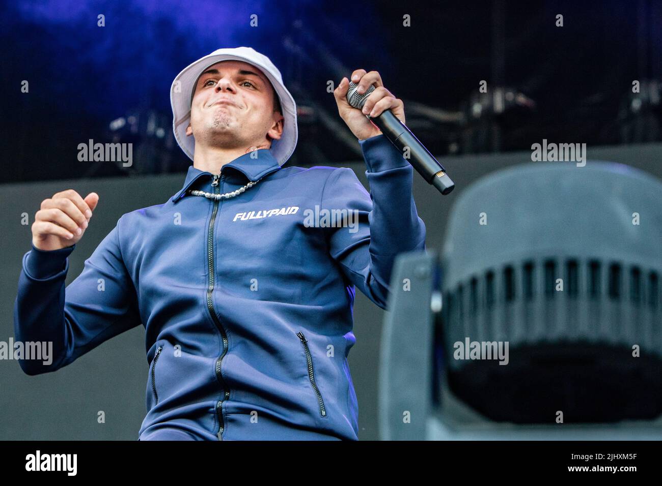 Milan Italy. 20 July 2022. The Italian rapper Samuele Roveda known on ...