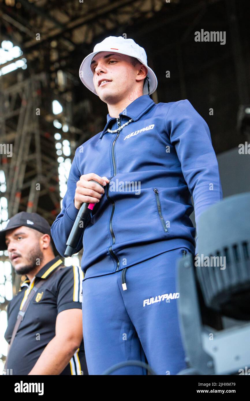 Milan Italy. 20 July 2022. The Italian rapper Samuele Roveda known on ...