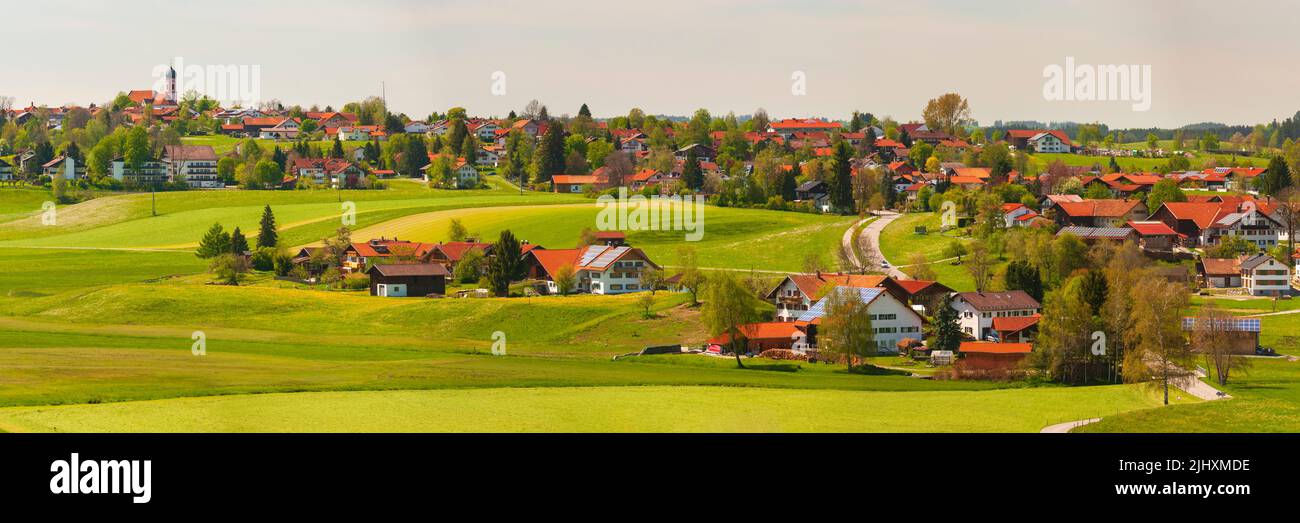 Panorama Landschaft im Allgäu Stock Photo