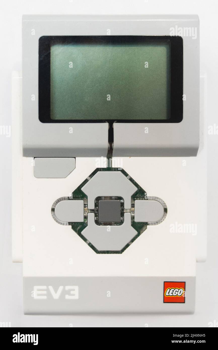 Lego Eve robotics microcontroller concept Stock Photo