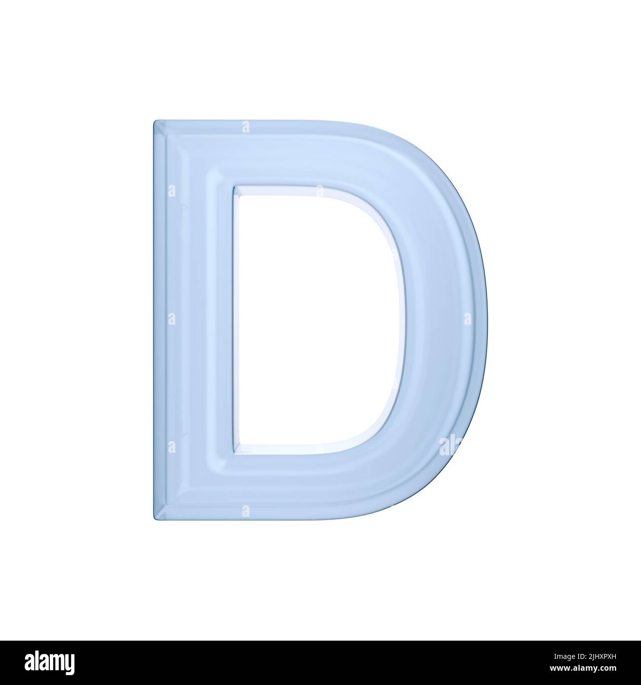 Character D on white background. Isolated 3D illustration Stock Photo