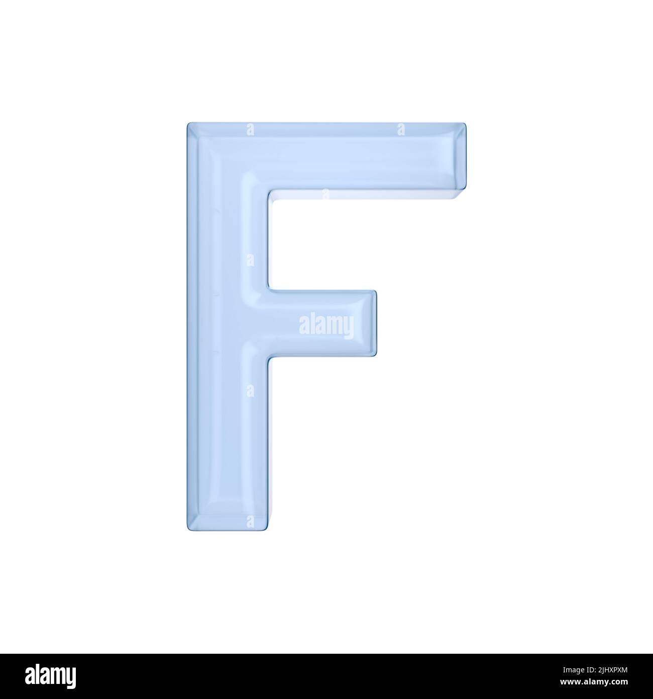 Character F on white background. Isolated 3D illustration Stock Photo