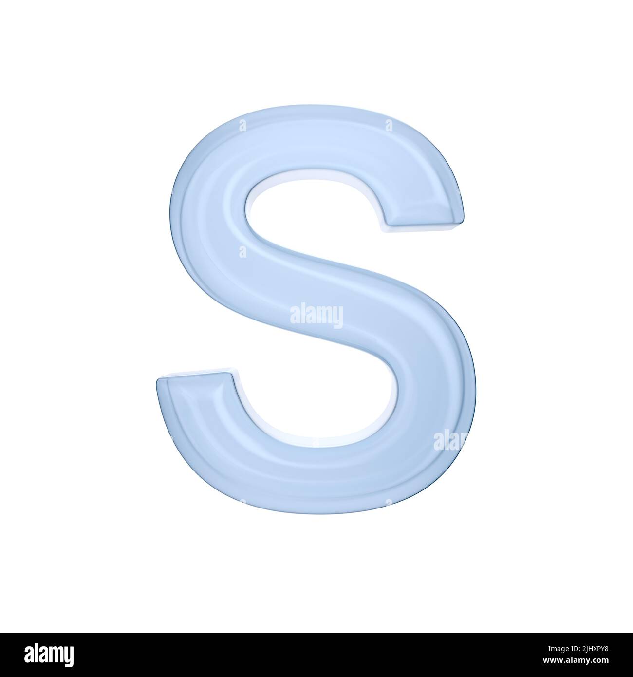 Character S on white background. Isolated 3D illustration Stock Photo