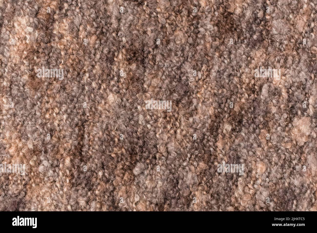 Brown fur wool abstract pattern nature skin soft warm fluffy background texture. Stock Photo
