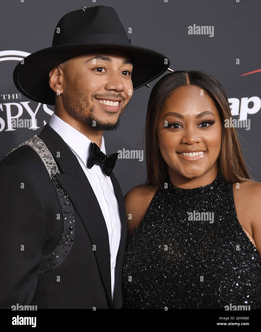 Los Angeles, USA. 20th July, 2022. (L-R) Mookie Betts and Brianna