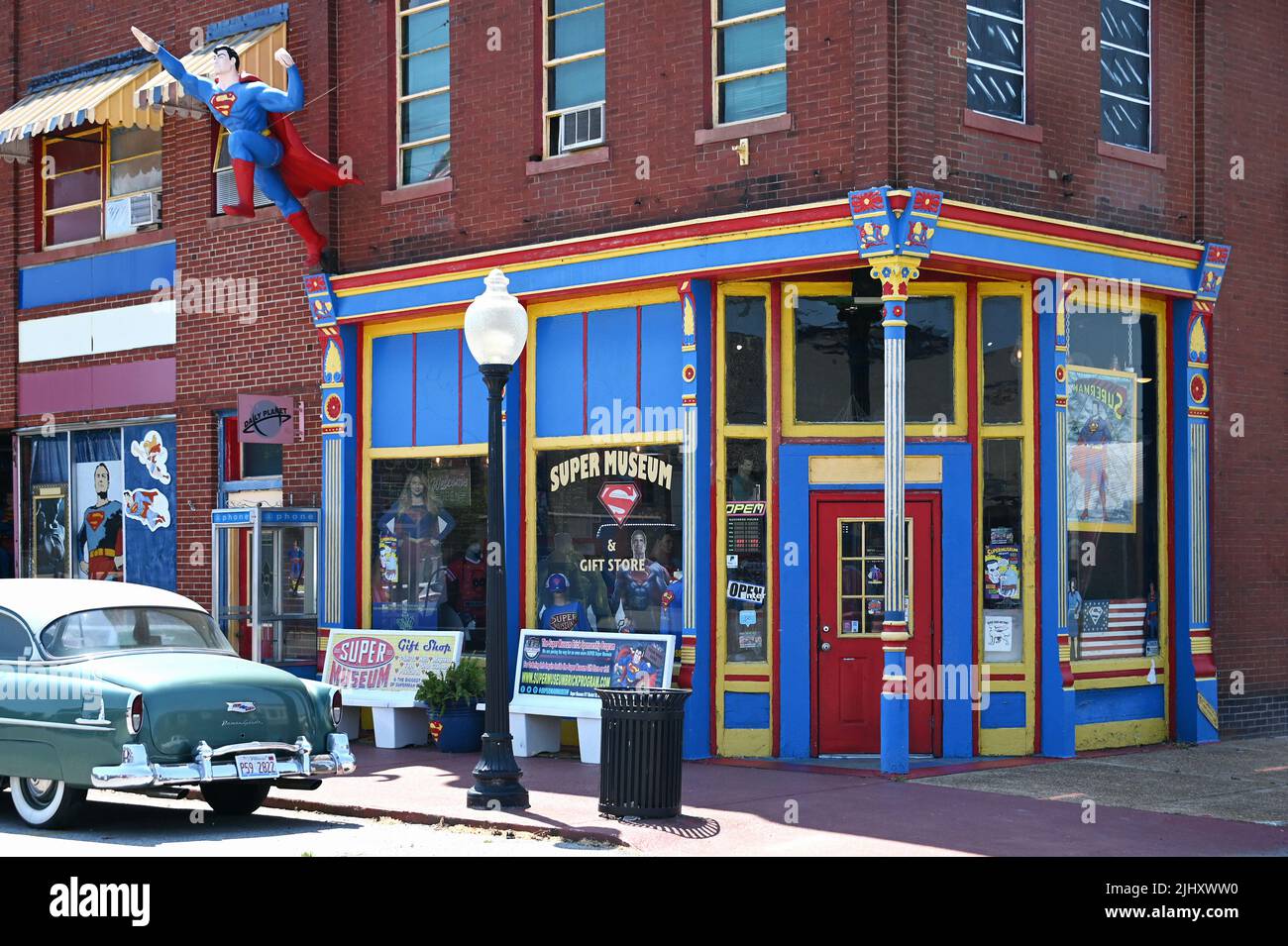 Superman Museum in the historic district of Metropolis, Illinois, United States of America Stock Photo