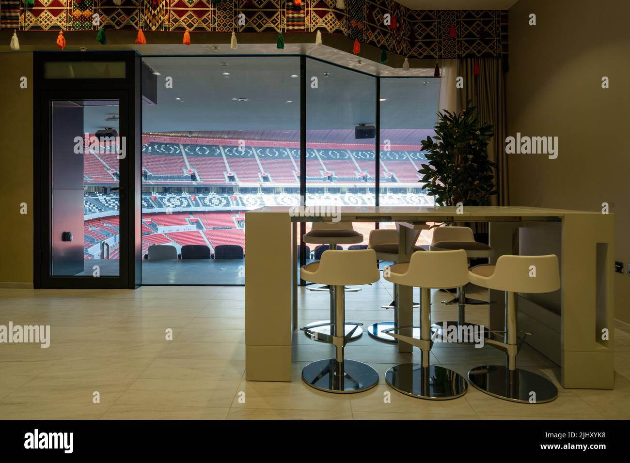 Skybox Inside Al Bayt stadium in Al Khor, Qatar, one of the 8 venues