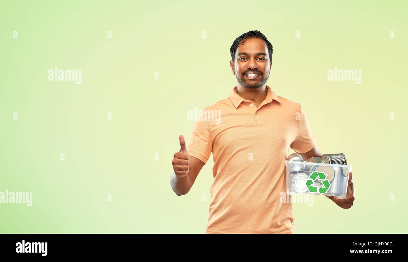 Indian man recycling rubbish hi-res stock photography and images - Alamy