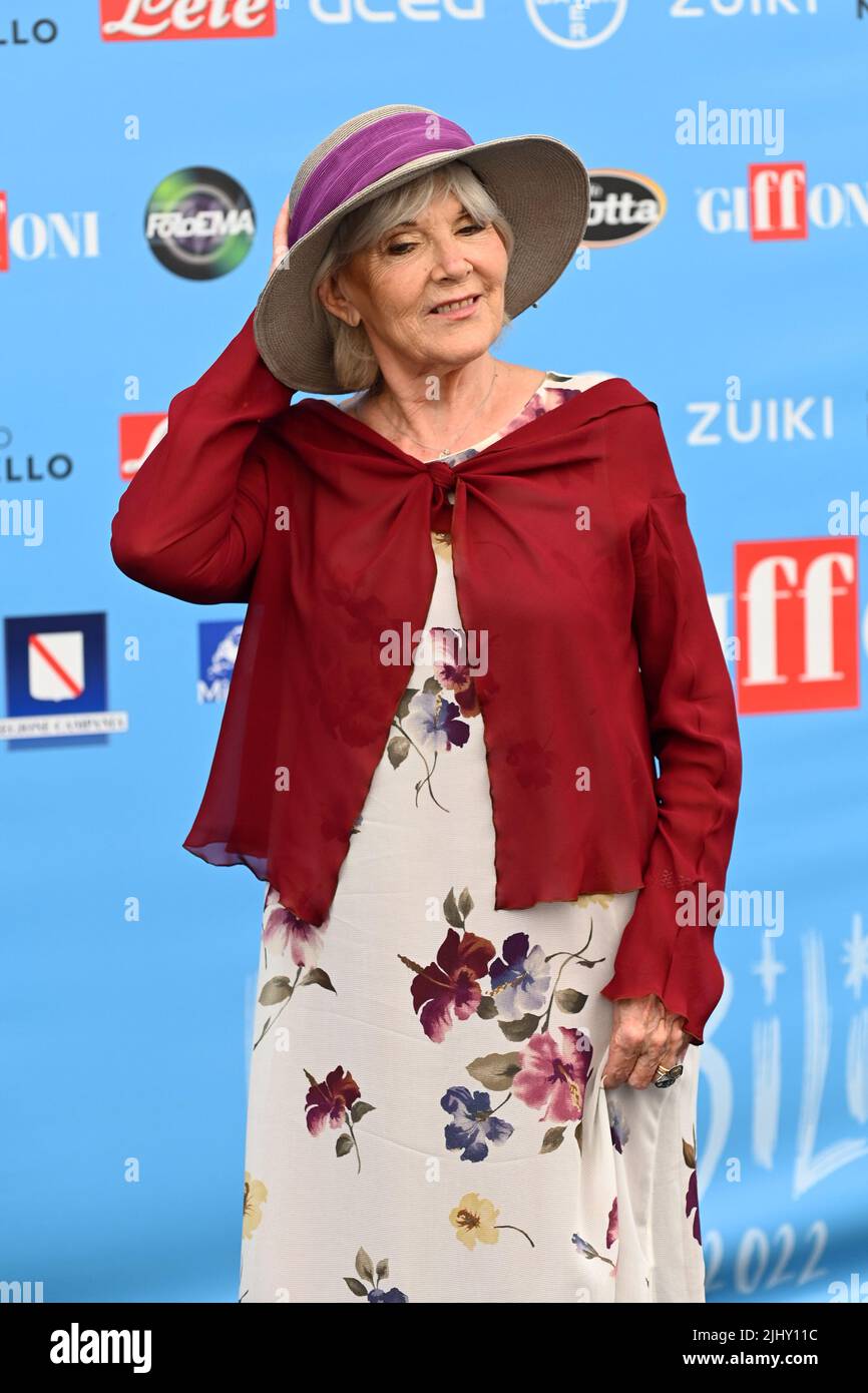 GIFFONI VALLE PIANA, ITALY - JULY 21: Caterina Caselli attend the photocall at the Giffoni Film Festival 2022 on July 21, 2022 in Giffoni Valle Piana, Stock Photo