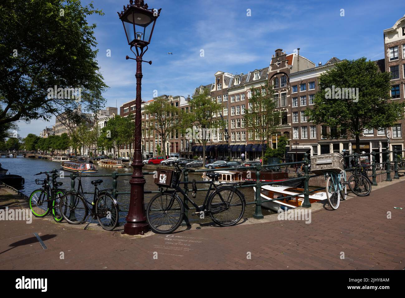 Singel Canal, Amsterdam, North Holland, Netherlands Stock Photo
