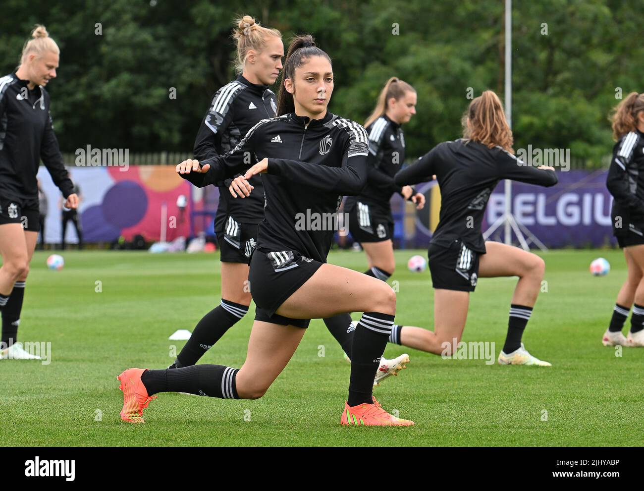 Belgium's Amber Tysiak pictured during a training session of Belgium's