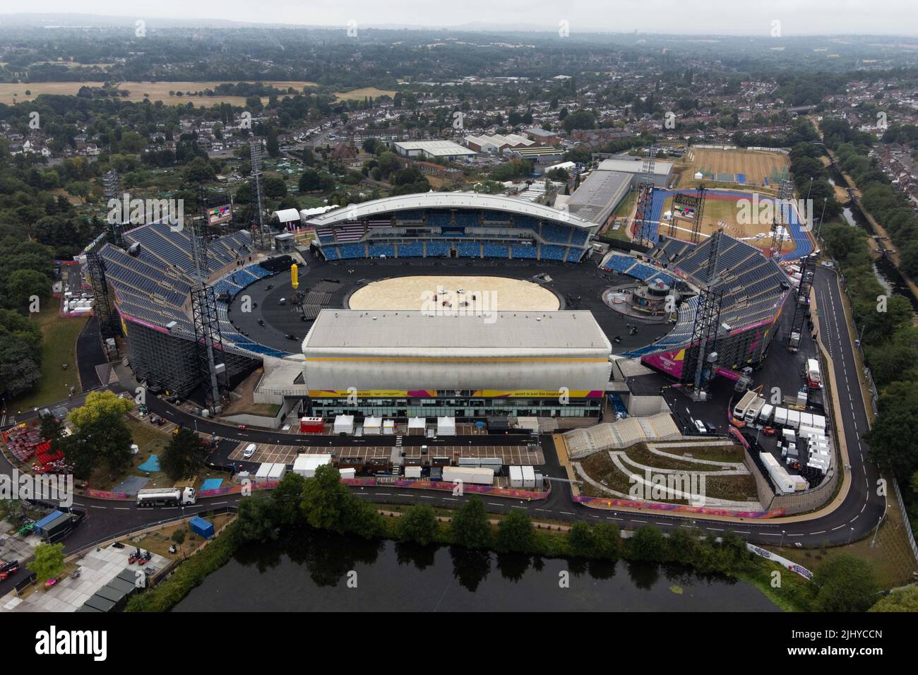 A general view of the Alexander Stadium in Birmingham, ahead of the