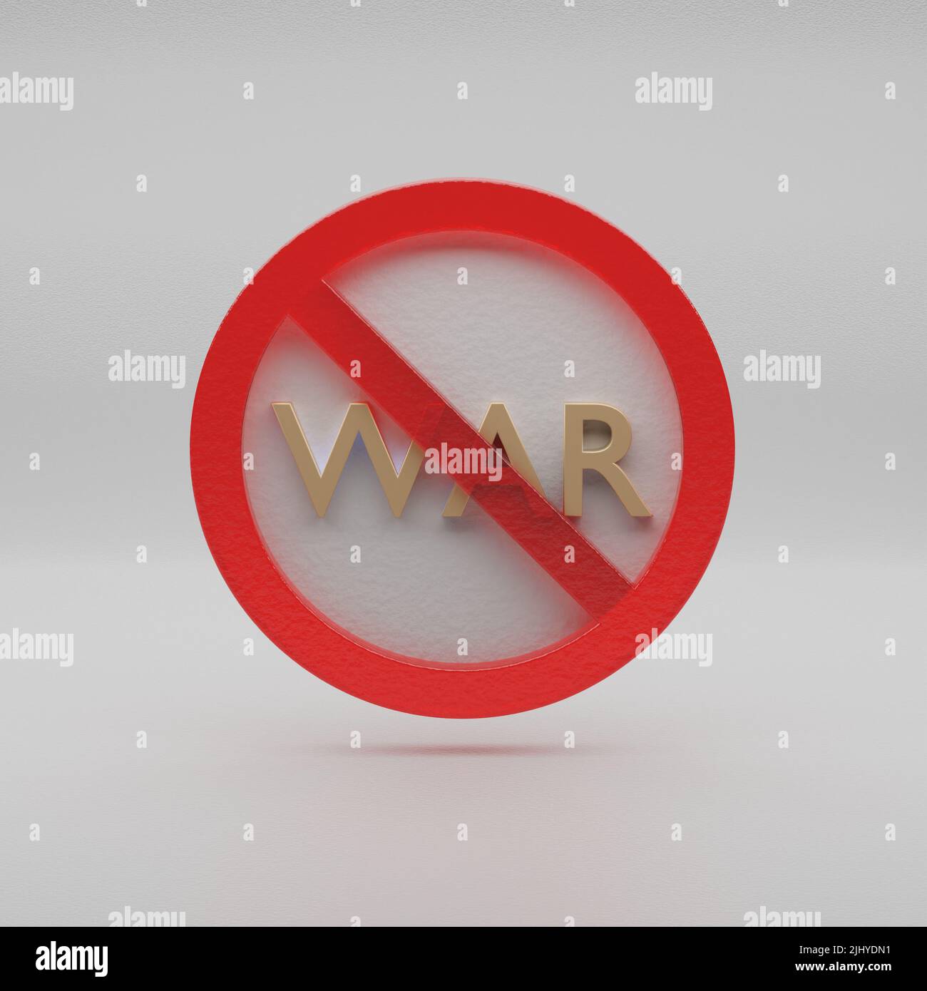 Beautiful abstract illustration WAR Forbidden, prohibiting sign ...