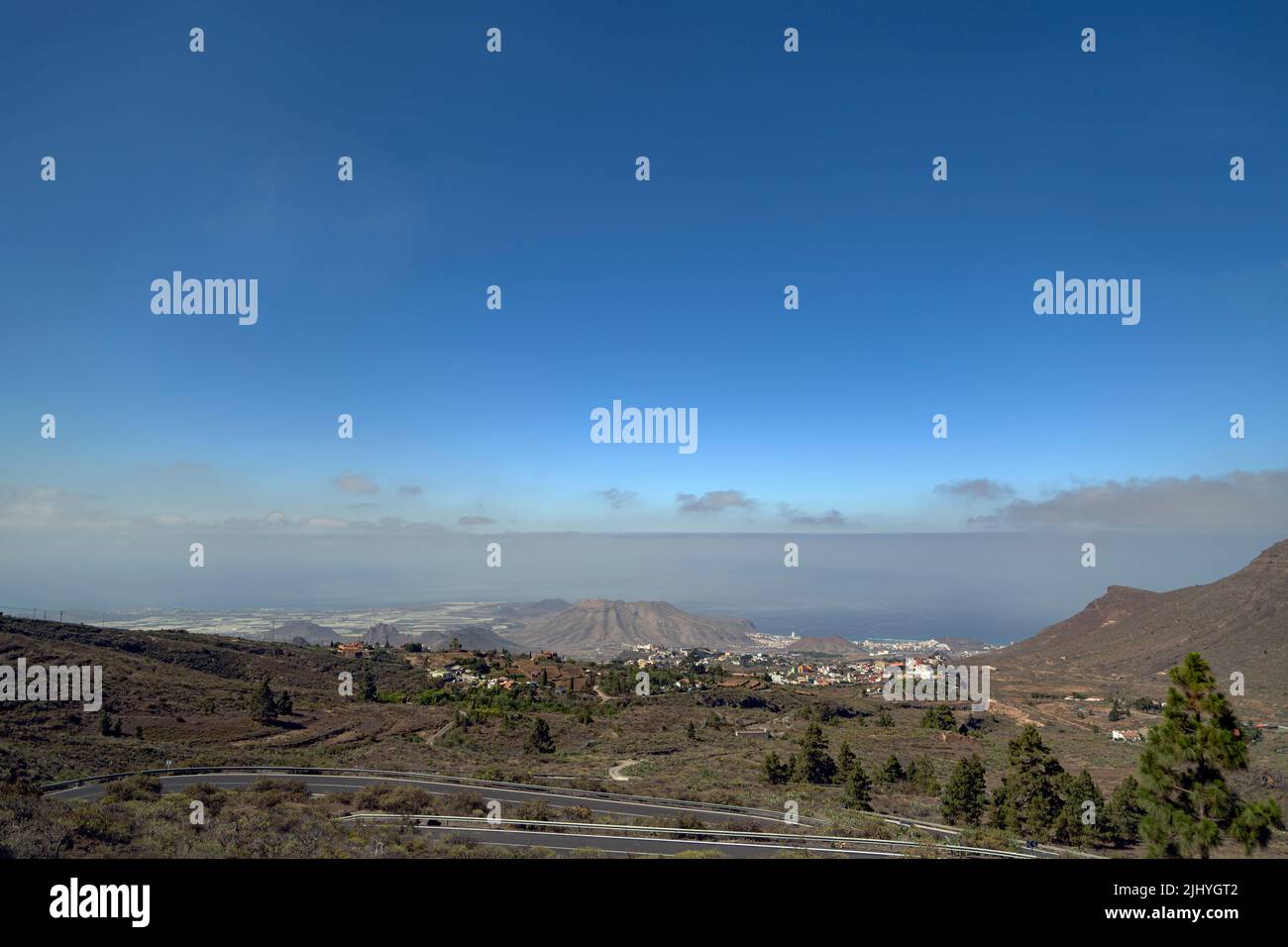 Blick auf den Berg Guaza und den Atlantik auf Teneriffa Stock Photo