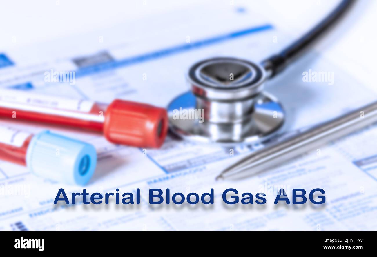 Arterial Blood Gas ABG Testing Medical Concept. Checkup list medical