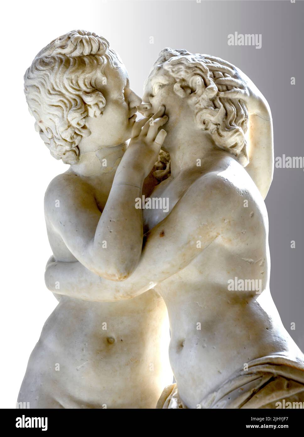 Statue of Cupid and Psyche !st or 2nd cen. AD. in the Capitoline Museums, Rome, Italy. Stock Photo
