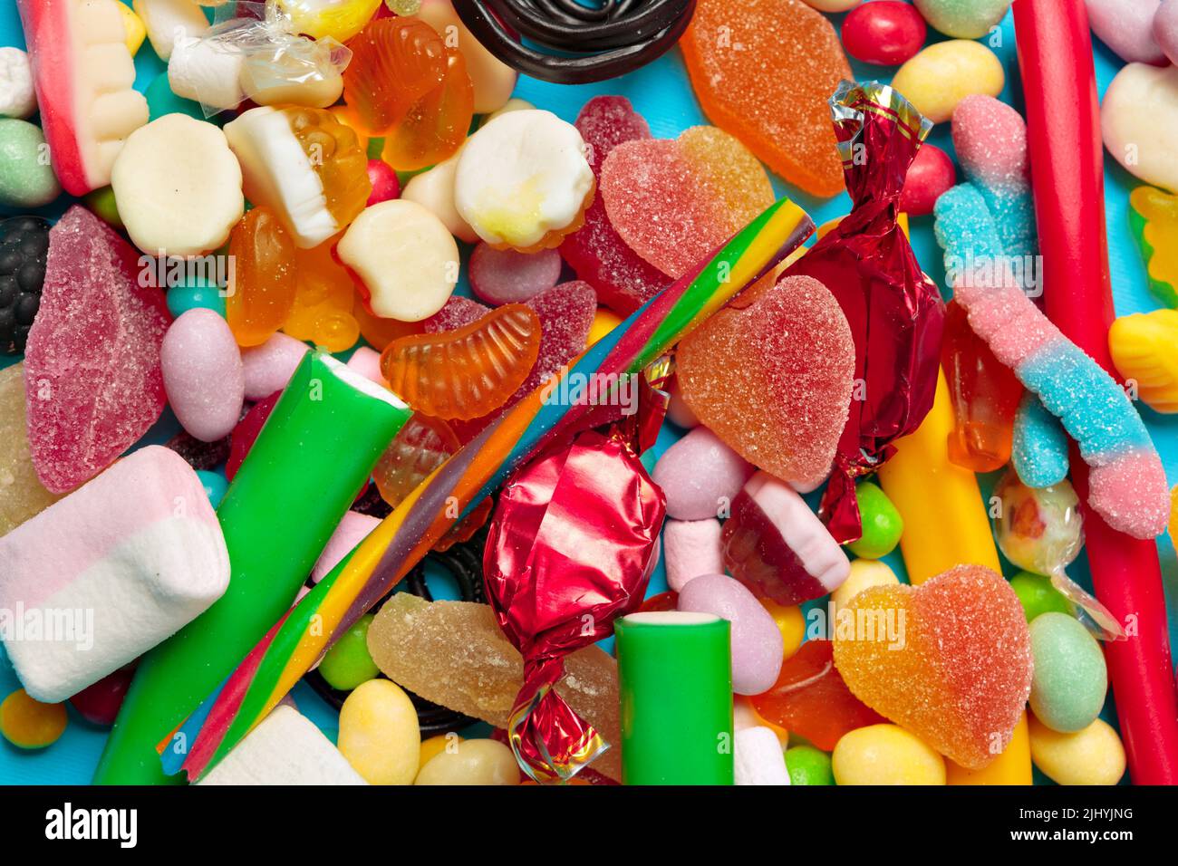 Different Colorful Fruit Candy Stock Photo - Alamy