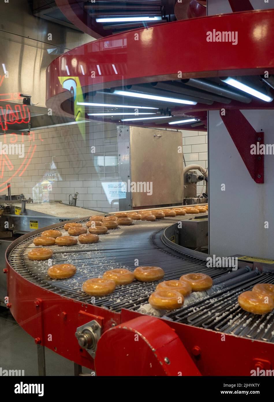 Krispy Kreme Doughnut flagship store is located in Times Square, New York City, USA  2022 Stock Photo