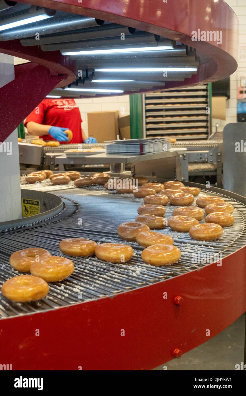 Krispy Kreme Doughnut flagship store is located in Times Square, New