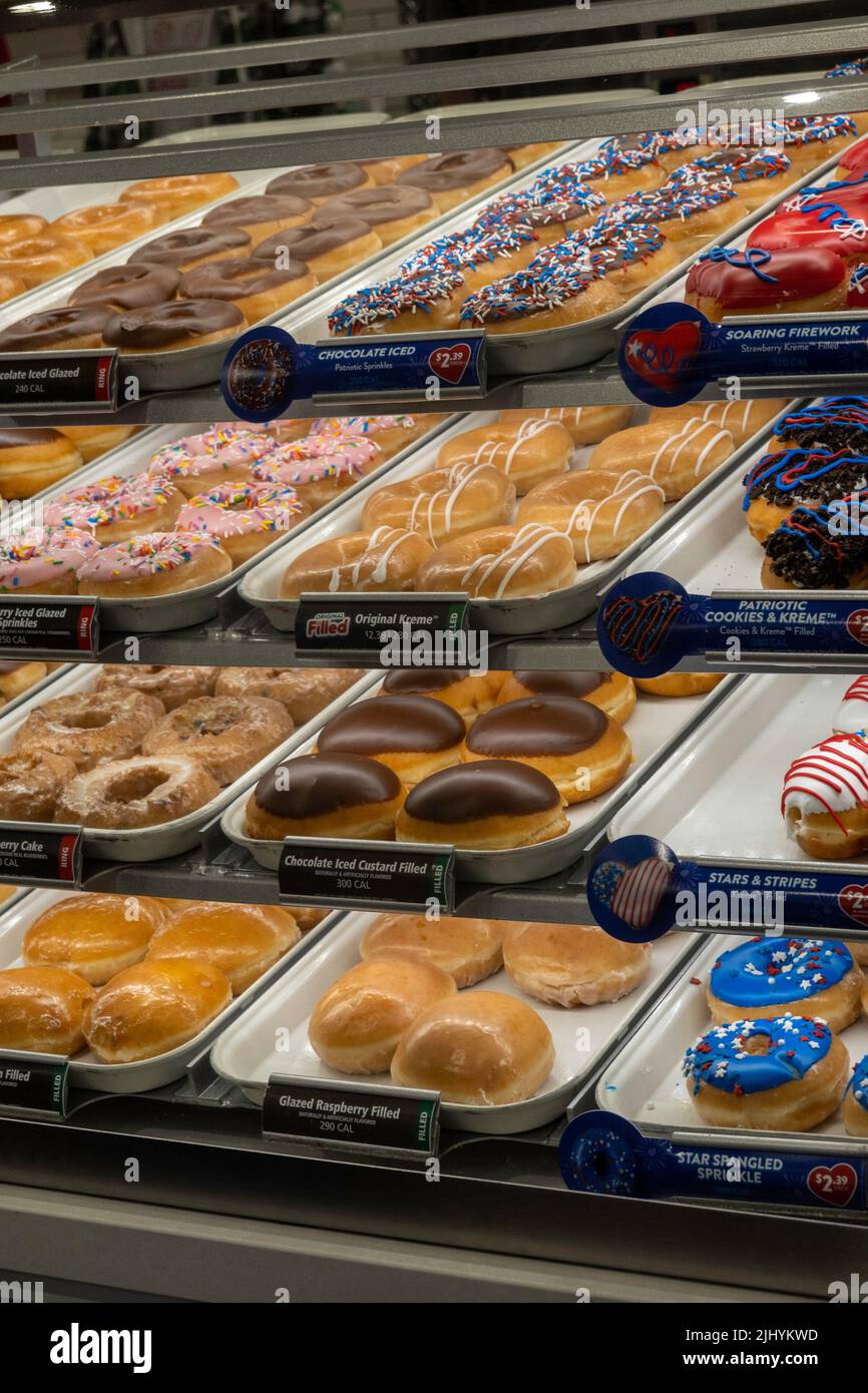 Krispy Kreme Doughnut flagship store is located in Times Square, New