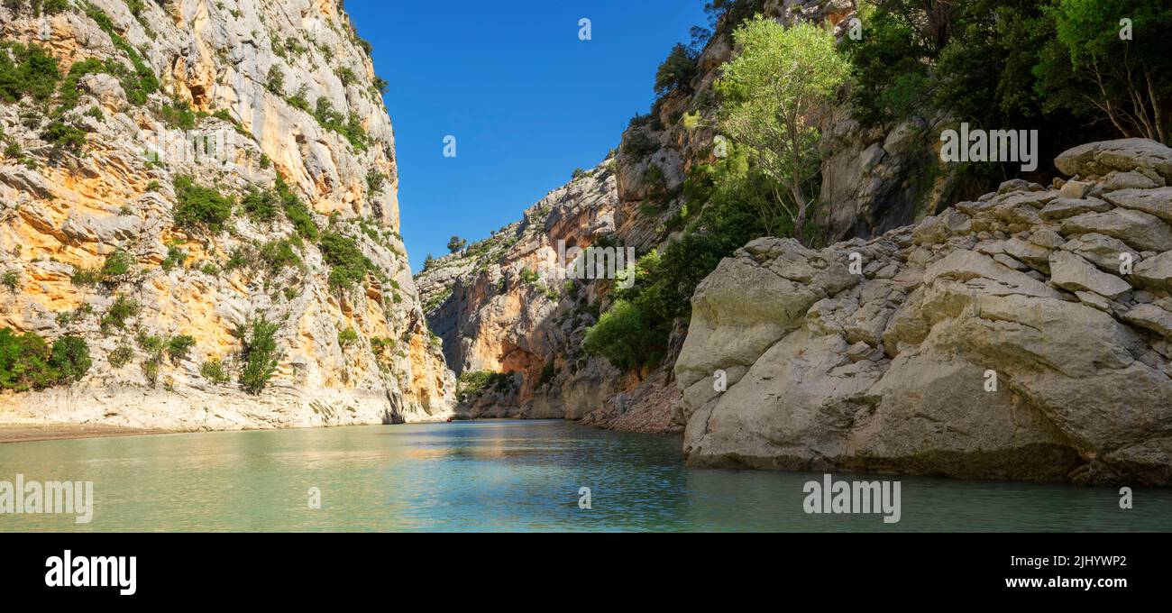 View in Verdon Gorge, famous site in France, Europe Stock Photo