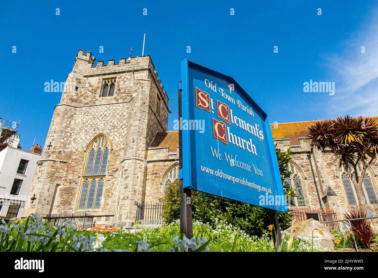 St Clements Church in the old town Hastings, East Sussex Stock Photo