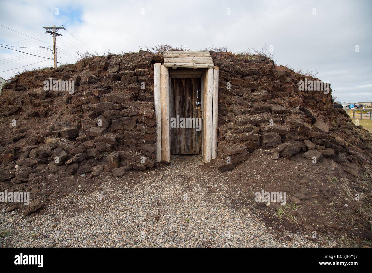 Underground ice house freezer) in Tuktoyaktuk, Northwest