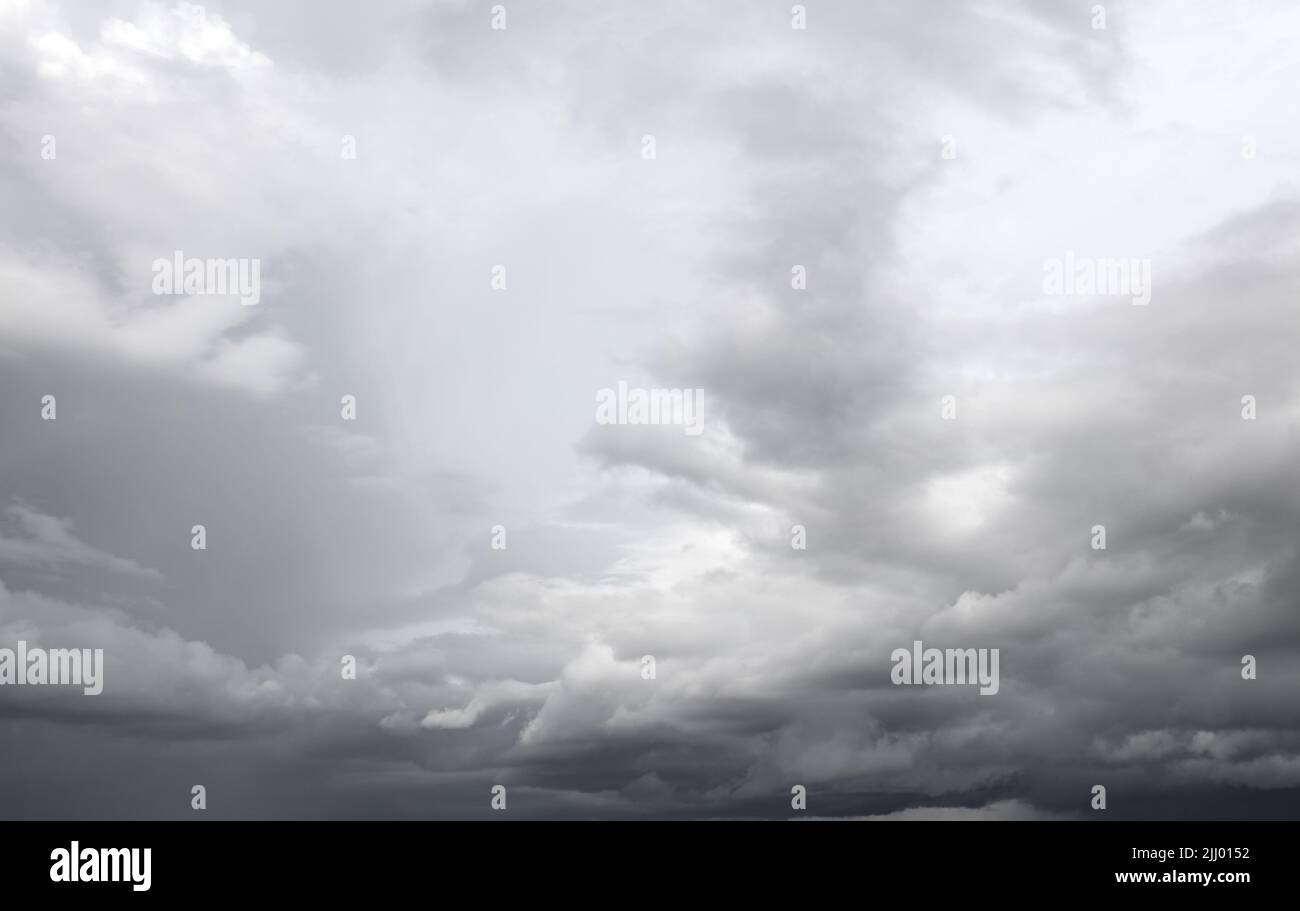 Grey storm clouds in sky Stock Photo