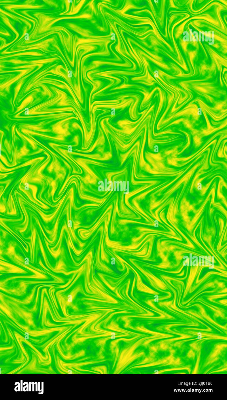 Illustration of eye-catching lime green and lemon yellow abstract pattern Stock Photo