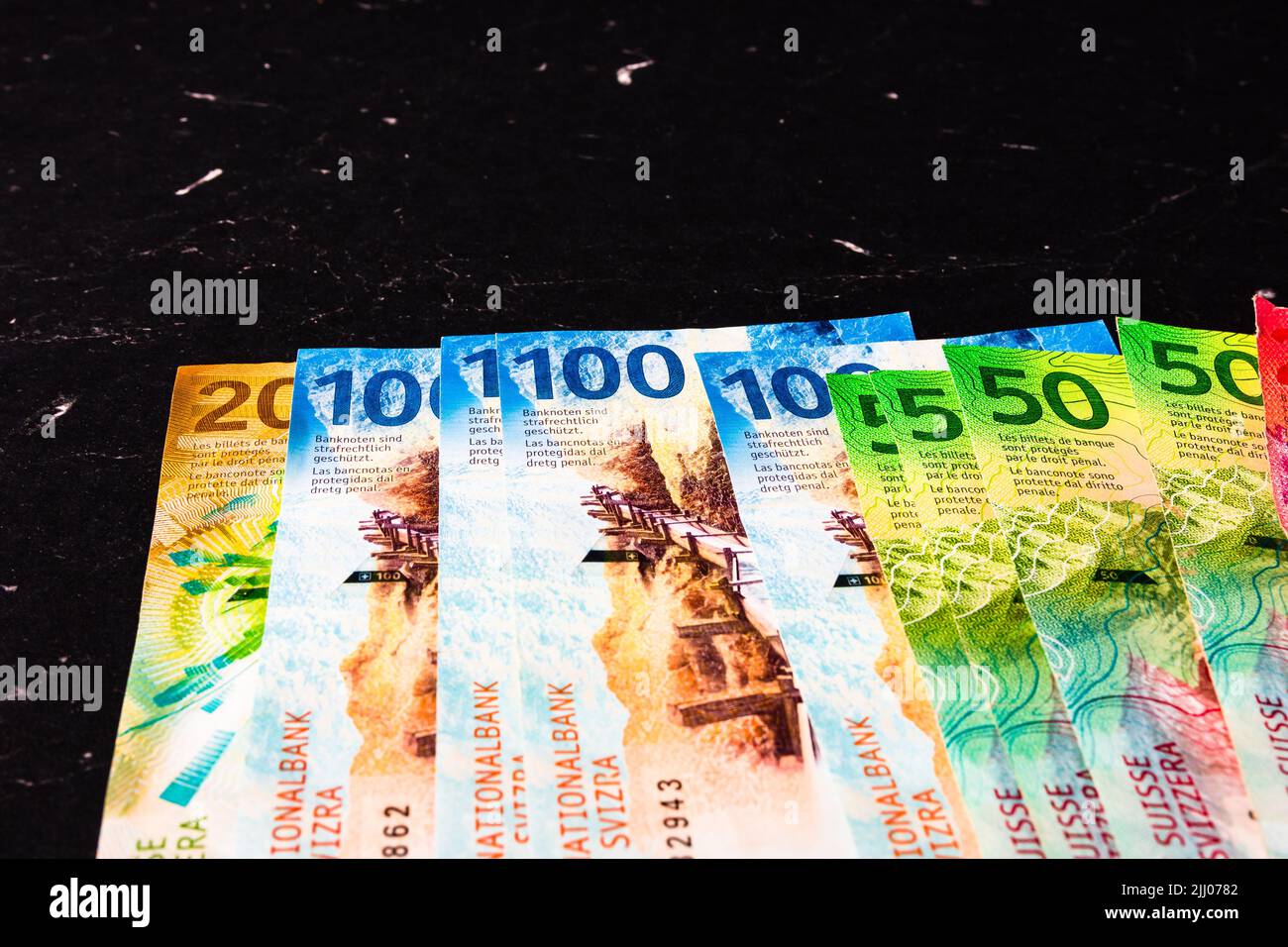 Swiss franc banknote. CHF currency, world money concept Stock Photo Alamy