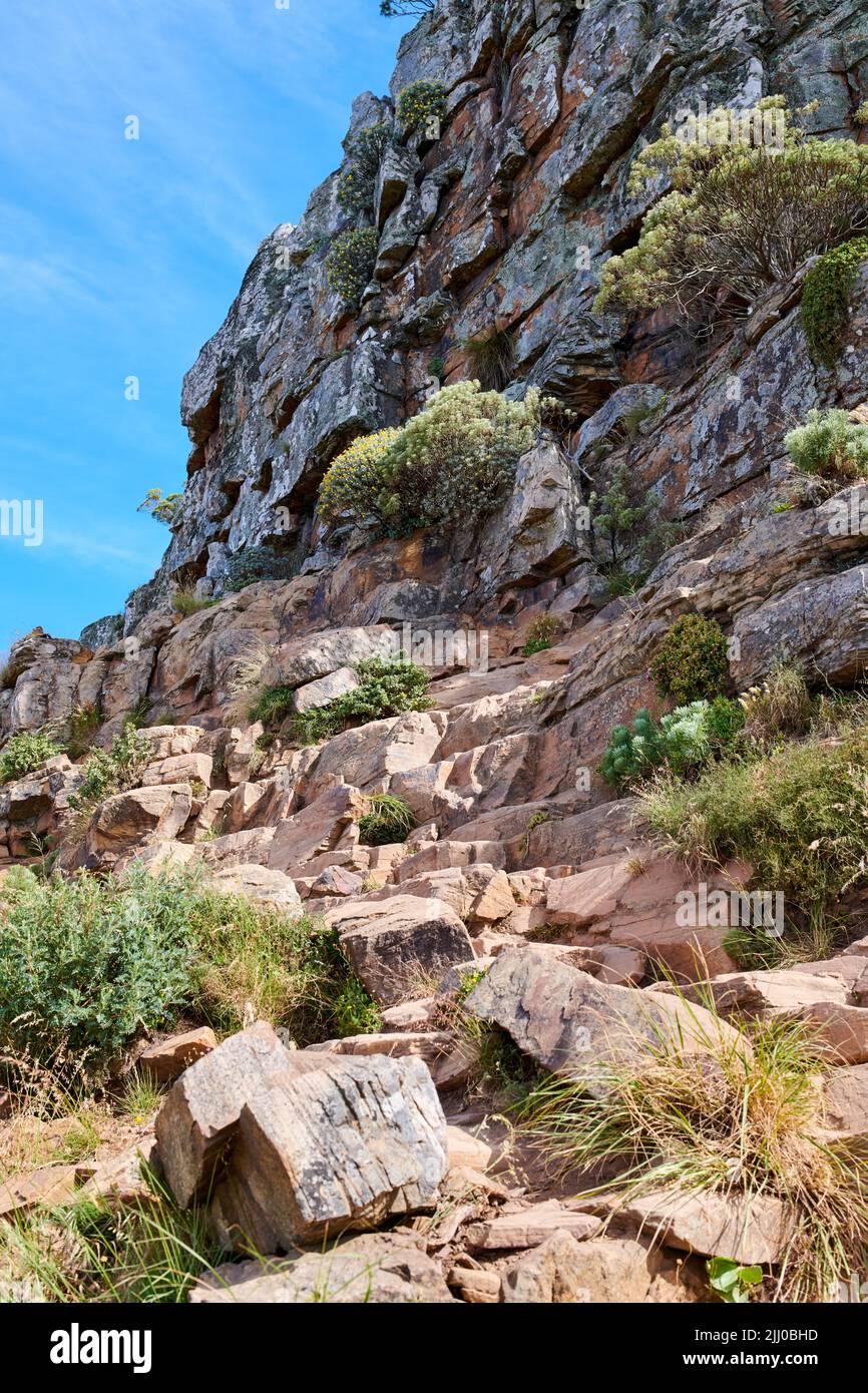 Rocky path leading up mountain hi-res stock photography and images - Alamy