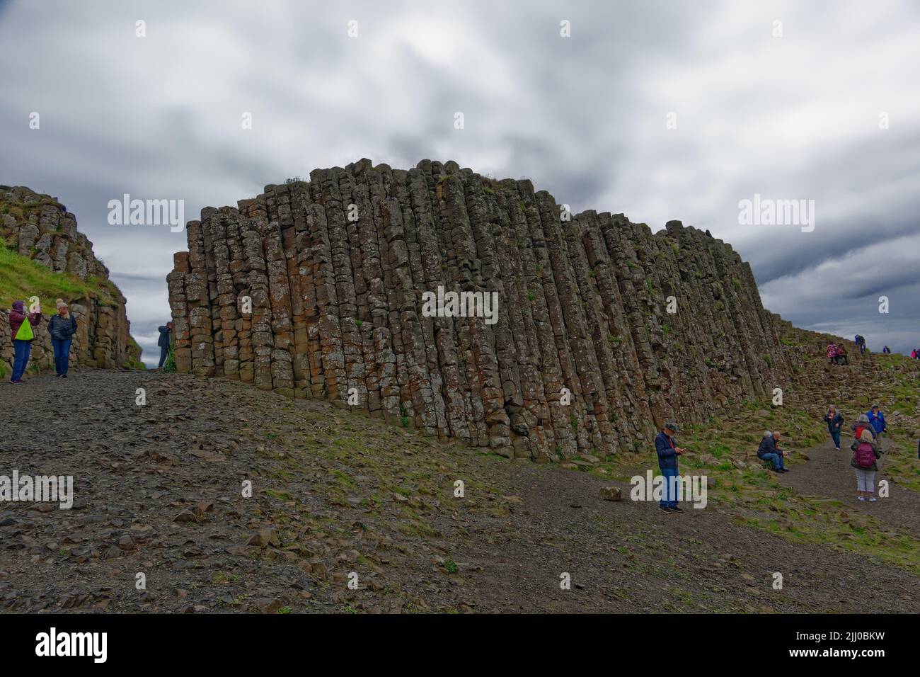 View of the Giants Causeway in County Antrim Stock Photo